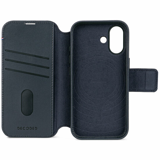 Decoded Leather Detachable 2 in 1&nbsp;Wallet iPhone 17 hoesje blauw