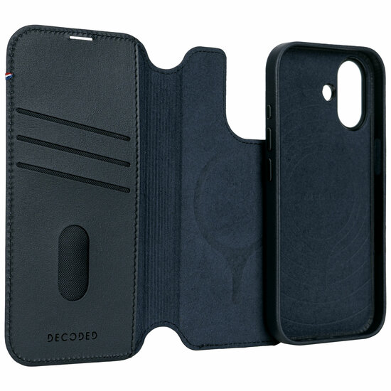 Decoded Leather Detachable 2 in 1&nbsp;Wallet iPhone 17 hoesje blauw
