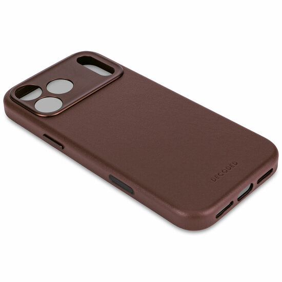 Decoded Leather backcover iPhone 17 Pro hoesje zwart