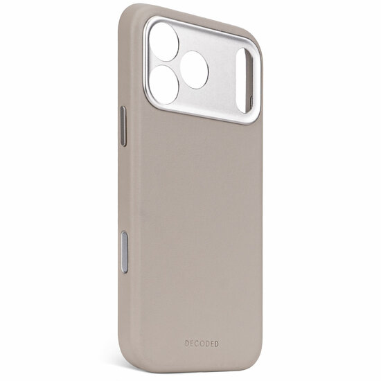 Decoded Leather backcover iPhone 17 Pro hoesje beige