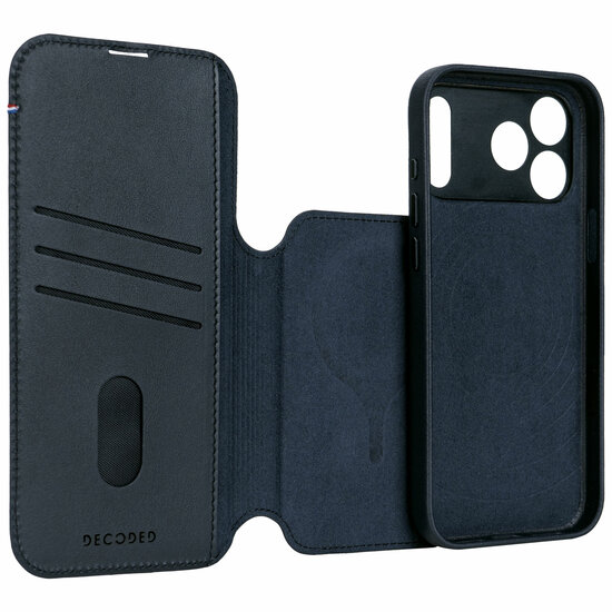 Decoded Leather Detachable 2 in 1&amp;#x00a0;Wallet iPhone 17 Pro hoesje navy