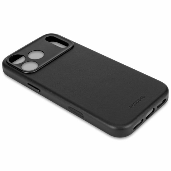 Decoded Leather backcover iPhone 17 Pro Max hoesje zwart