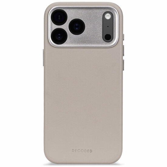 Decoded Leather backcover iPhone 17 Pro Max hoesje beige