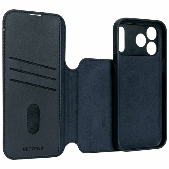 Decoded Leather Detachable 2 in 1&amp;#x00a0;Wallet iPhone 17 Pro Max hoesje navy