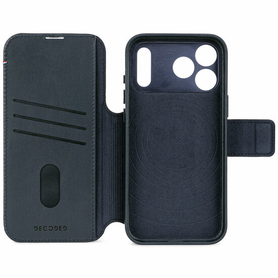 Decoded Leather Detachable 2 in 1&amp;#x00a0;Wallet iPhone 17 Pro Max hoesje navy