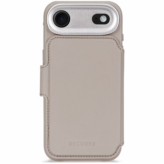 Decoded Leather Detachable 2 in 1&nbsp;Wallet iPhone 17 Air hoesje beige