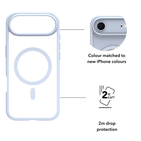 dbramante1928 Grenen MagSafe iPhone Air hoesje blauw