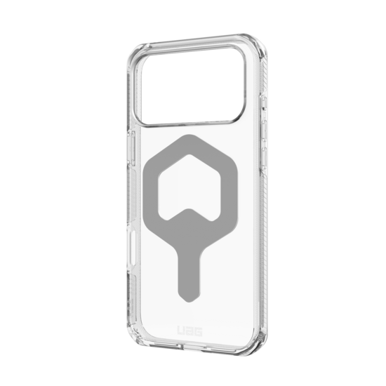 UAG Plyo MagSafe iPhone 17 Pro hoesje doorzichtig zilver