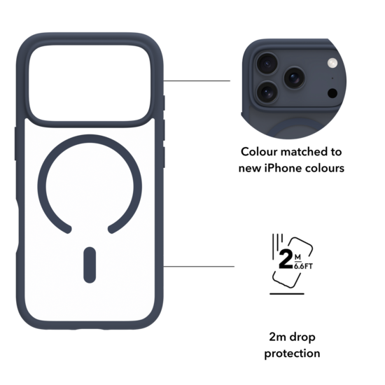 dbramante1928 Grenen MagSafe iPhone 17 Pro hoesje blauw