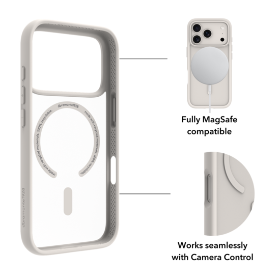 dbramante1928 Grenen MagSafe iPhone 17 Pro hoesje wit