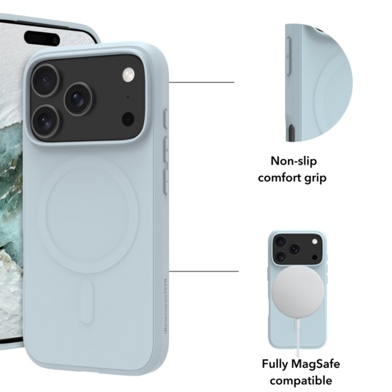 dbramante1928 Greenland Pro MagSafe iPhone 17 Pro Max hoesje lichtblauw