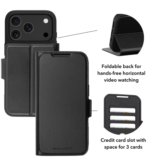 dbramante1928 Oslo Pro MagSafe iPhone 17 Pro Max hoesje zwart