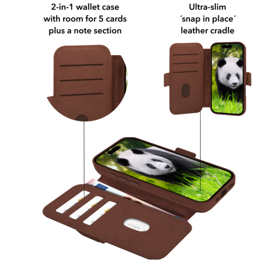 dbramante1928 Lynge MagSafe iPhone 17 hoesje bruin