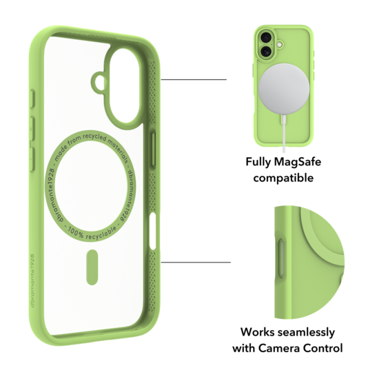 dbramante1928 Grenen MagSafe iPhone 17 hoesje groen