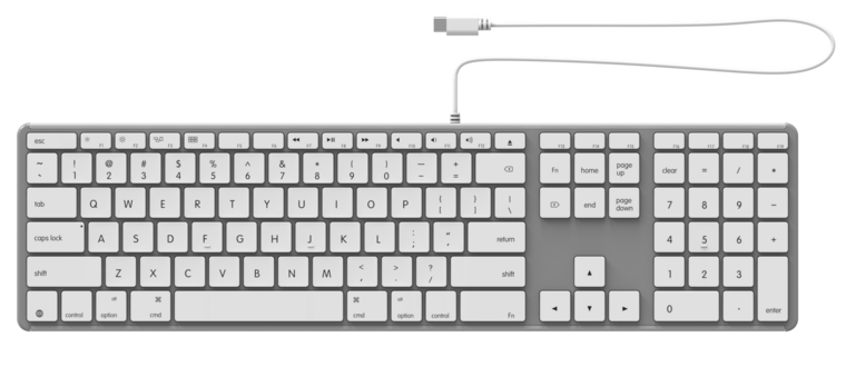 ZAGG USB-C bedraad toetsenbord wit