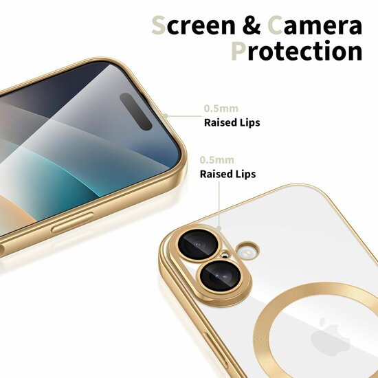 TechProtection Flex MagSafe iPhone 17 hoesje goud