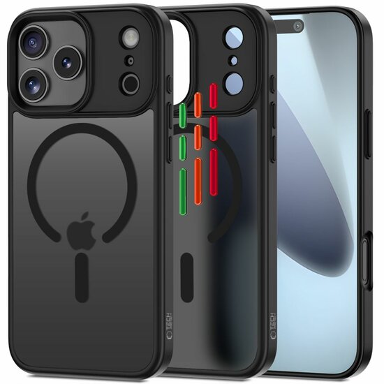 TechProtection Hybrid XT MagSafe iPhone 17 Pro Max hoesje zwart