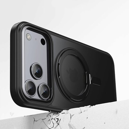 TechProtect MagRing MagSafe iPhone 17 Pro Max hoesje zwart