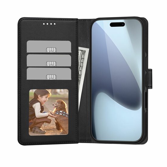 TechProtection MagSafe Wallet iPhone 17 hoesje zwart