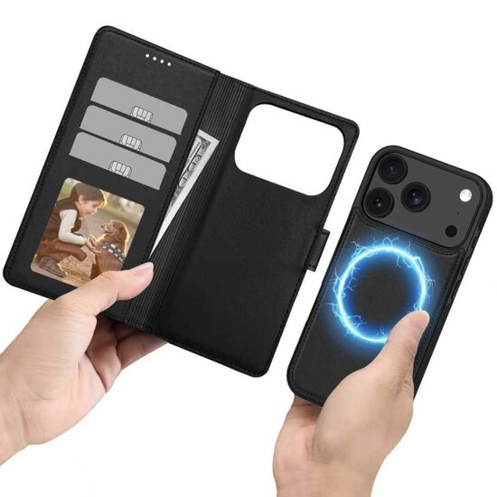 TechProtection MagSafe Wallet iPhone 17 Pro hoesje zwart