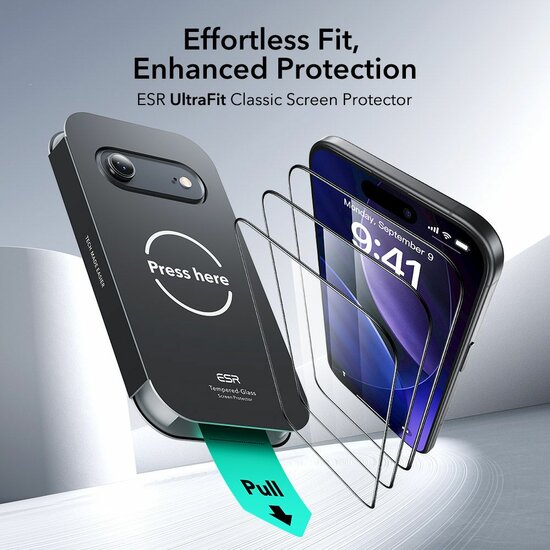 ESR UltraFit Tempered Glass iPhone Air screenprotector 2 pack