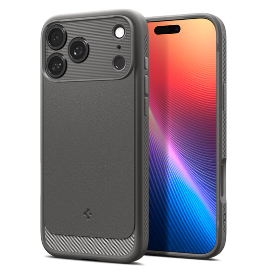 Spigen Rugged Armor MagSafe iPhone 17 Pro hoesje grijs