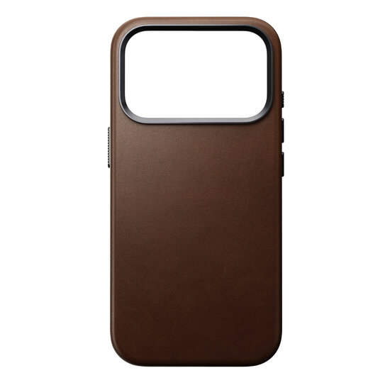 Nomad Traditional Leather iPhone 17 Pro hoesje bruin