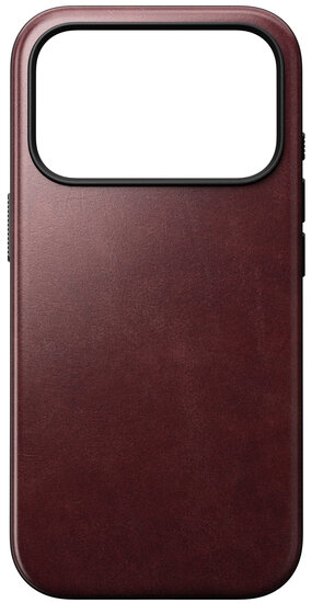 Nomad Modern Horween Leather iPhone 17 Pro hoesje burgundy