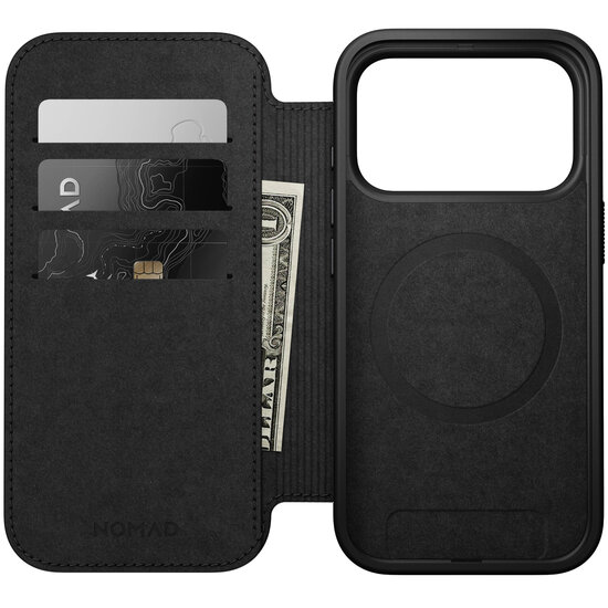 Nomad Modern Leather Folio iPhone 17 Pro hoesje tan