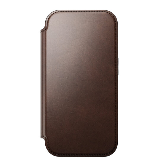Nomad Modern Leather Folio Horween iPhone 17 Pro hoesje bruin