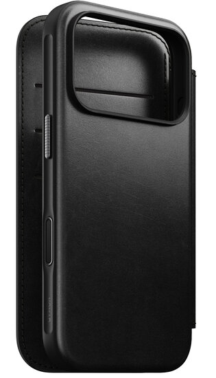 Nomad Modern Leather Folio Horween iPhone 17 Pro hoesje zwart