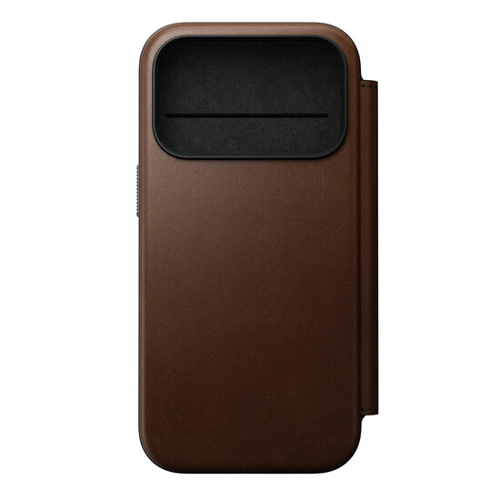Nomad Modern Leather Folio iPhone 17 Pro Max hoesje bruin