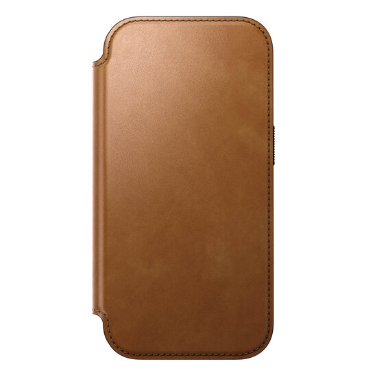 Nomad Modern Leather Folio iPhone 17 Pro Max hoesje tan