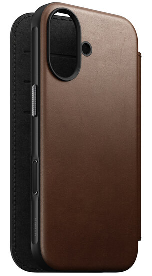 Nomad Modern Leather Folio iPhone 17 hoesje bruin