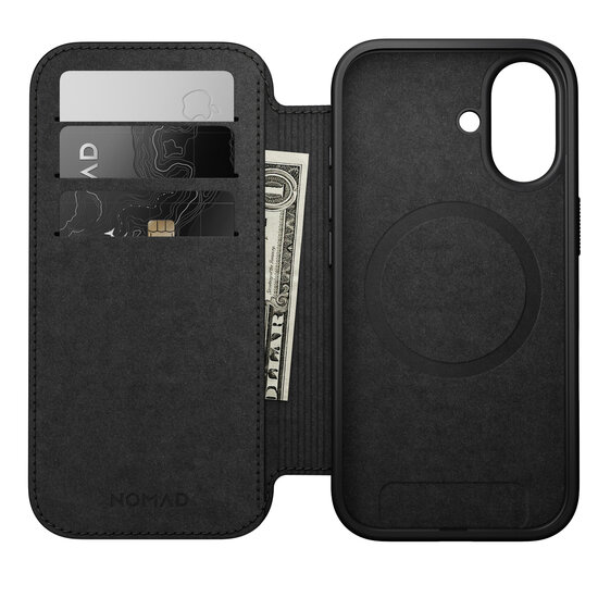 Nomad Modern Leather Folio iPhone 17 hoesje bruin