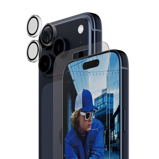 PanzerGlass Classic 2 in 1 bundel iPhone 17 Pro screen en camera protector