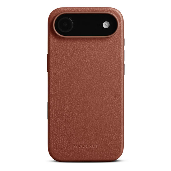 Woolnut leren MagSafe iPhone 17 Air hoesje cognac