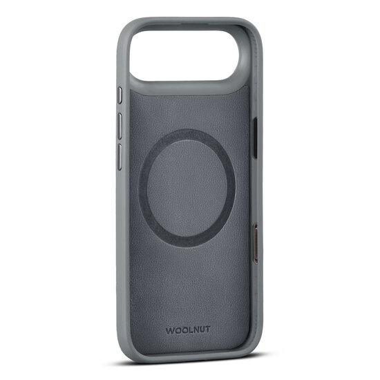 Woolnut leren MagSafe iPhone 17 Air hoesje grijs