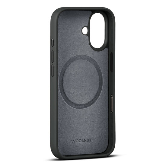 Woolnut leren MagSafe iPhone 17 hoesje zwart