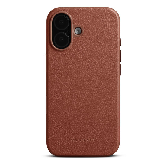Woolnut leren MagSafe iPhone 17 hoesje cognac