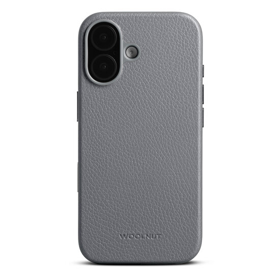Woolnut leren MagSafe iPhone 17 hoesje grijs