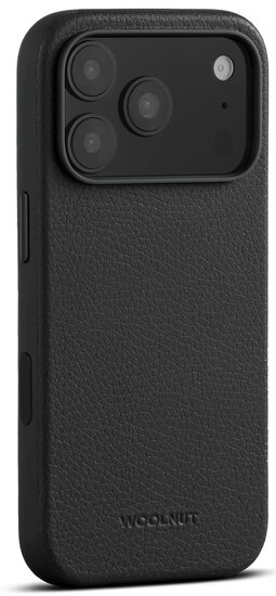 Woolnut leren MagSafe iPhone 17 Pro hoesje zwart