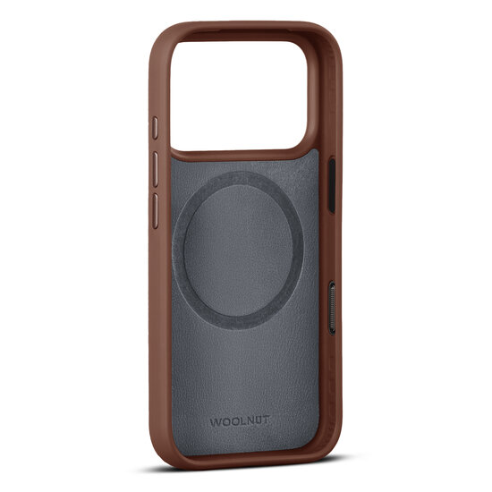 Woolnut leren MagSafe iPhone 17 Pro hoesje cognac