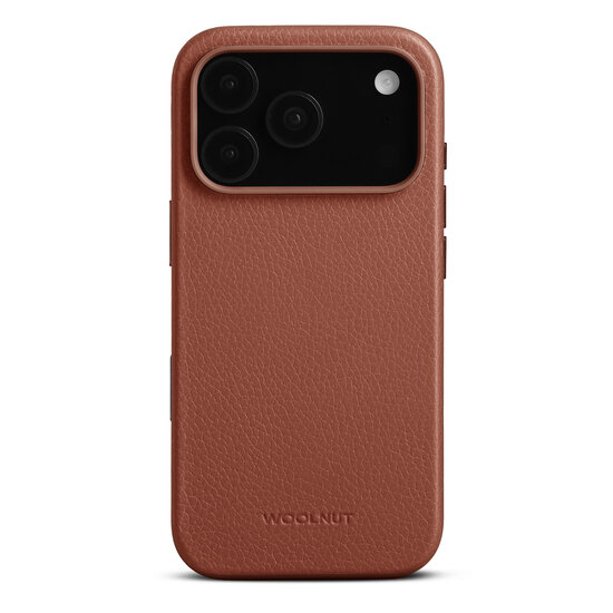 Woolnut leren MagSafe iPhone 17 Pro hoesje cognac