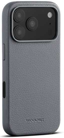 Woolnut leren MagSafe iPhone 17 Pro hoesje grijs