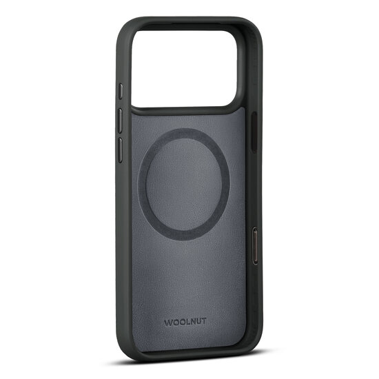 Woolnut leren MagSafe iPhone 17 Pro Max hoesje zwart