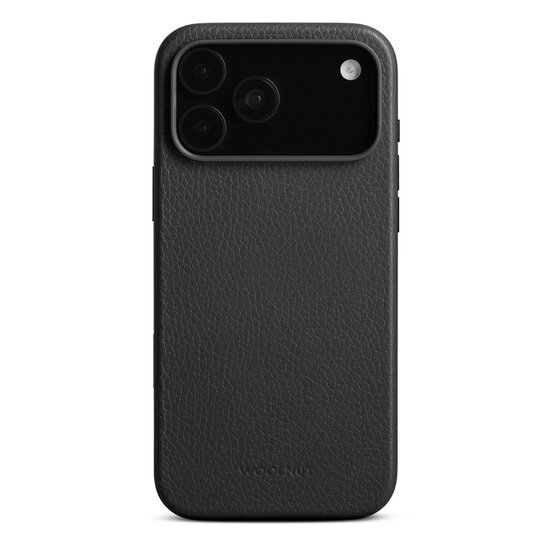 Woolnut leren MagSafe iPhone 17 Pro Max hoesje zwart