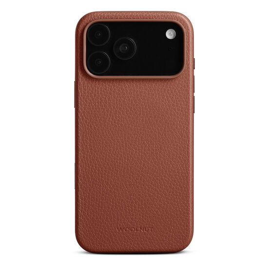 Woolnut leren MagSafe iPhone 17 Pro Max hoesje cognac