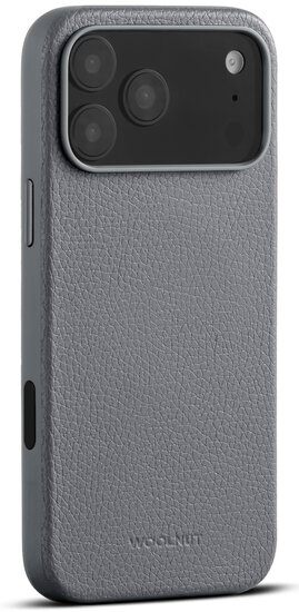 Woolnut leren MagSafe iPhone 17 Pro Max hoesje grijs