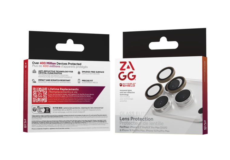 ZAGG InvisibleShield iPhone 17 Pro / iPhone 17 Pro Max camera protector sand